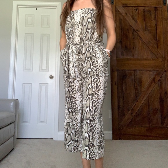 snakeskin one piece jumpsuit